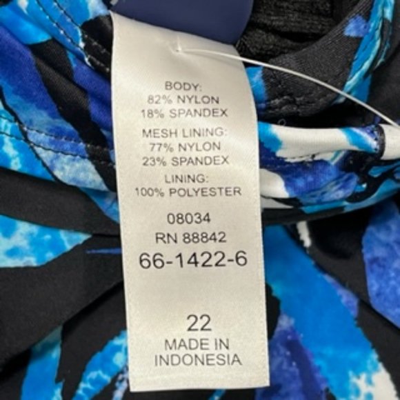 SWIMSUITS FOR ALL Sarong Front One-Piece Swimsuit NWT Size 22 - Picture 14 of 14